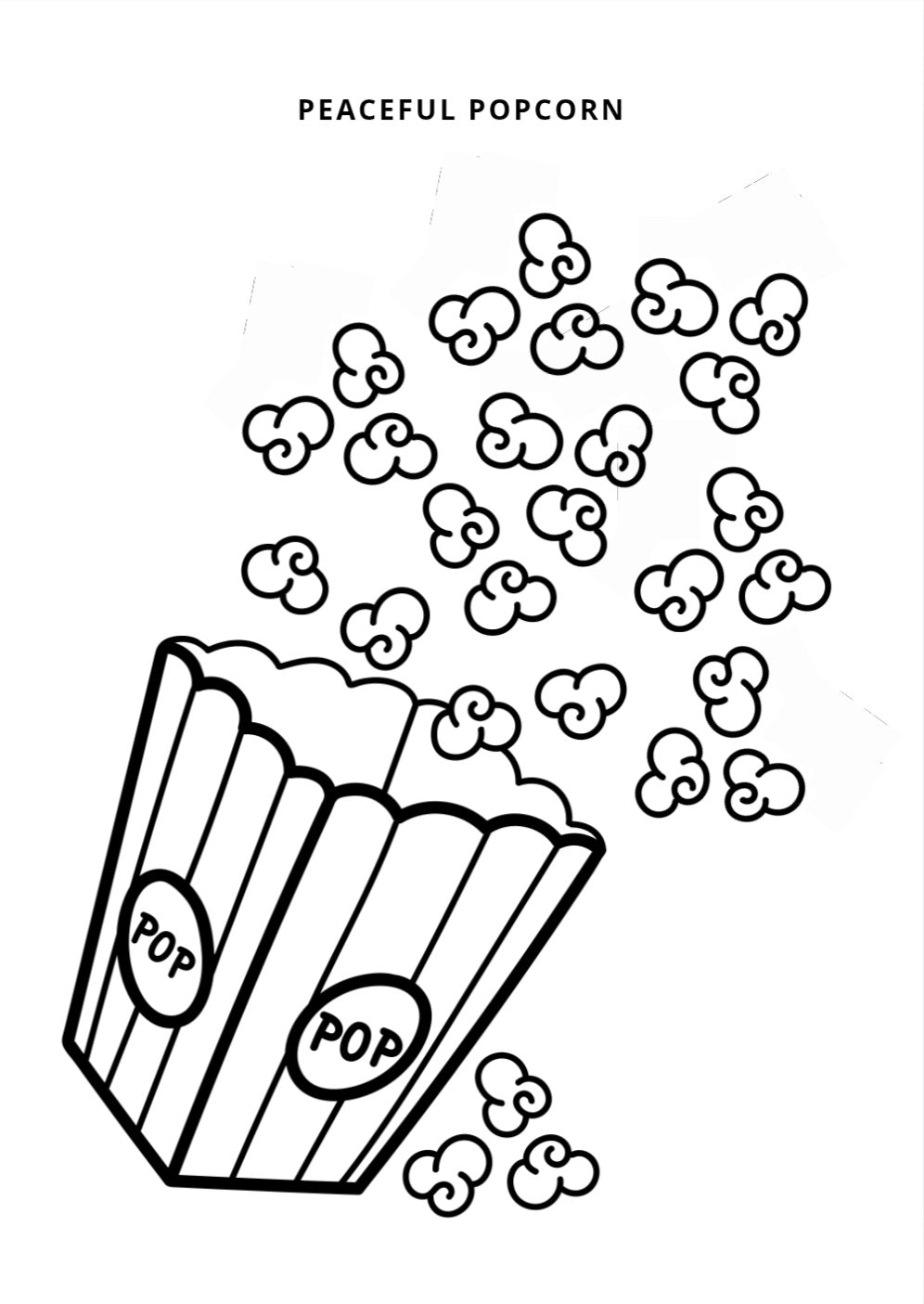 Peaceful Popcorn - mindfulness colouring